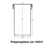 18 Clear Polypropylene Jars w/ Screw-on Purple Caps Tops Lids (2oz) - #4314