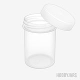3 Ounce Polypropylene Clear Jars w/ Screw-On Clear Cap (Box of 15) #5314